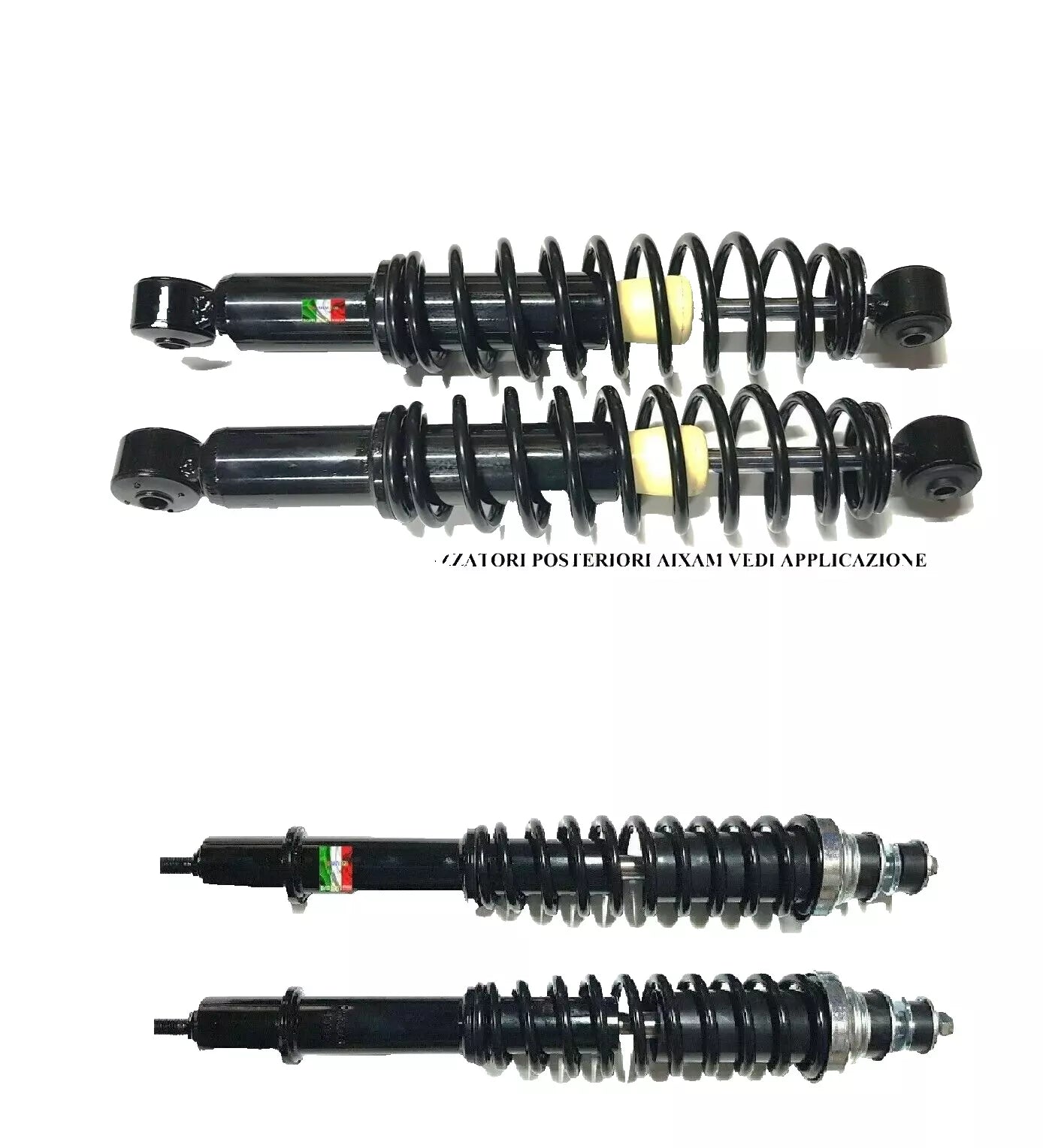 2 AMMORTIZZATORI AIXAM ANTERIORI + 2 POSTERIORI CITY MINAUTO 4AP009 4L009 5K003